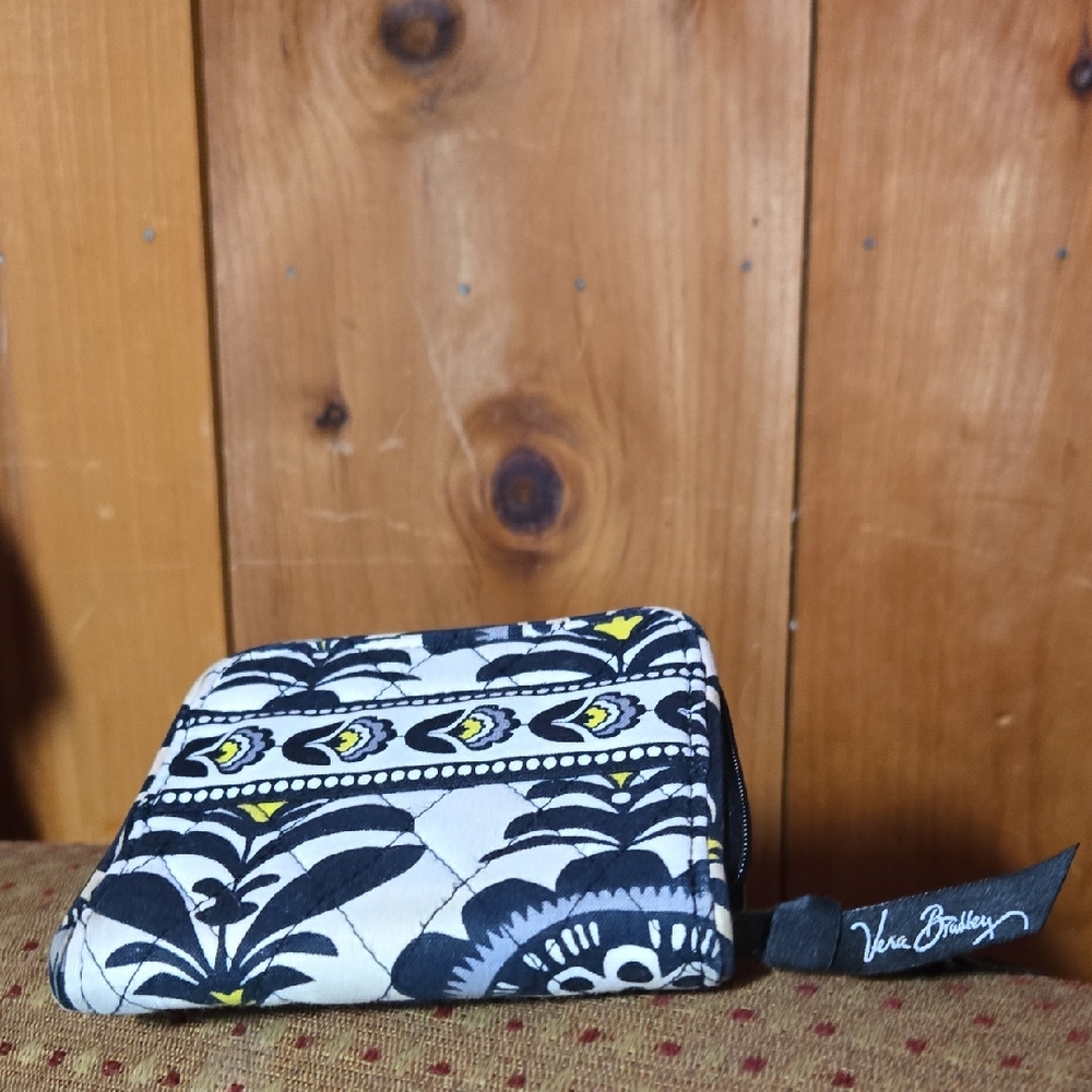 Vera Bradley Black and White Floral Wallet